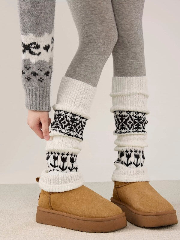 Winter aesthetic Soft Knit Leg warmers