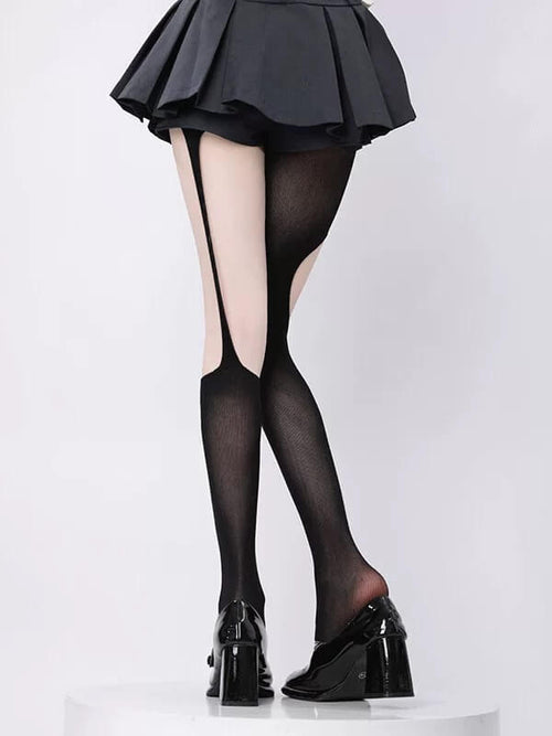 Y2K Baddie Irregular Cutout Tights