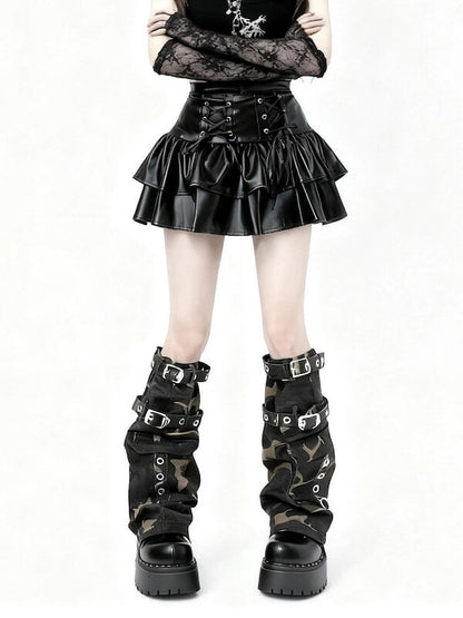 Y2K Camo Strap Leg Warmer