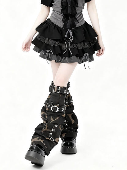 Y2K Camo Strap Leg Warmer