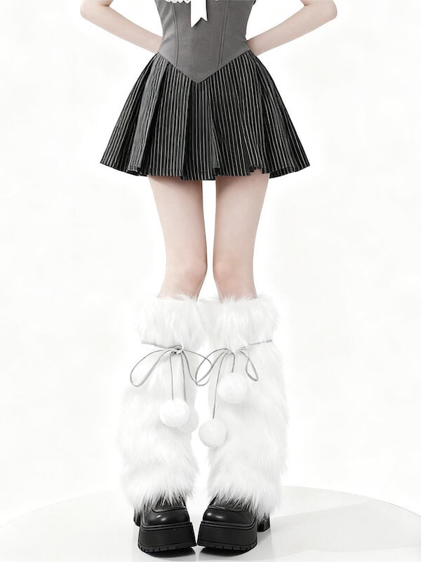 White with Grey Ribbons