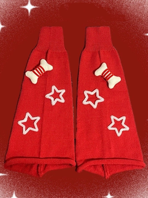 Y2K stars bone leg warmers