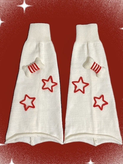 Y2K stars bone leg warmers