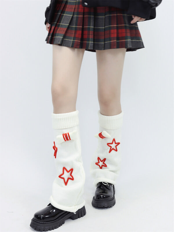 Y2K stars bone leg warmers