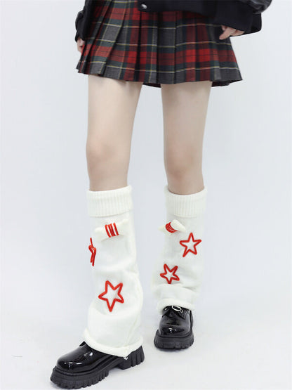 Y2K stars bone leg warmers