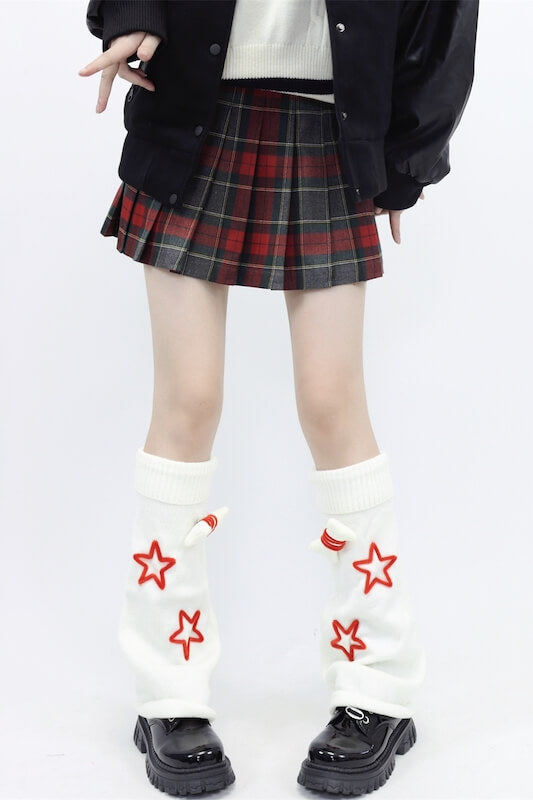 Y2K stars bone leg warmers