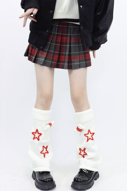 Y2K stars bone leg warmers