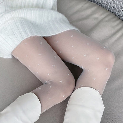 Fairy core cream hearts tights
